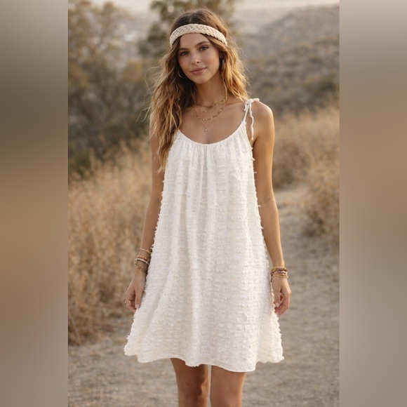 Madewell Dresses & Skirts - 🌺 Madewell White Textured Tie Strap Dress